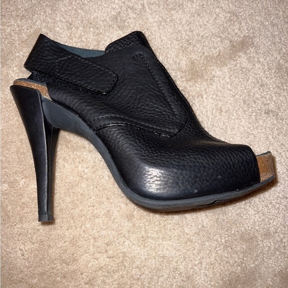 Pedro GARCIA BIKER CORE LEATHER PEEP TOE SLINGBACK BOOTIES - SIZE 40 - Picture 2 of 6